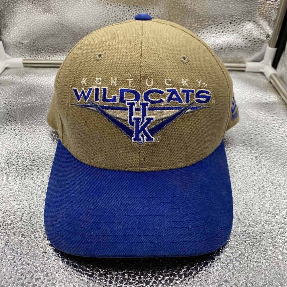 Vintage Kentucky Wildcats New Era Hat Mens OSFA Tan Embroider Logo Snapback Cap
